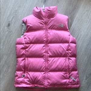 The North Face Bright Pink Quilted Down Vest